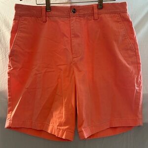Nautica Men's Bright Orange Flat Front Shorts